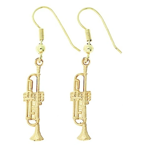 Trumpet Earrings 1 3/4" Long x 1/4" Wide