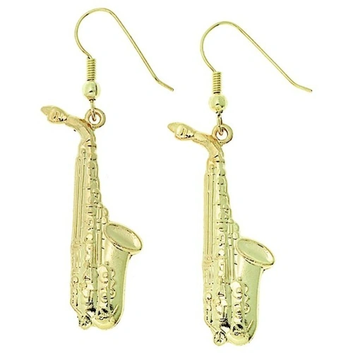 Saxophone Earrings 2 1/4" Long x 3/4" Wide