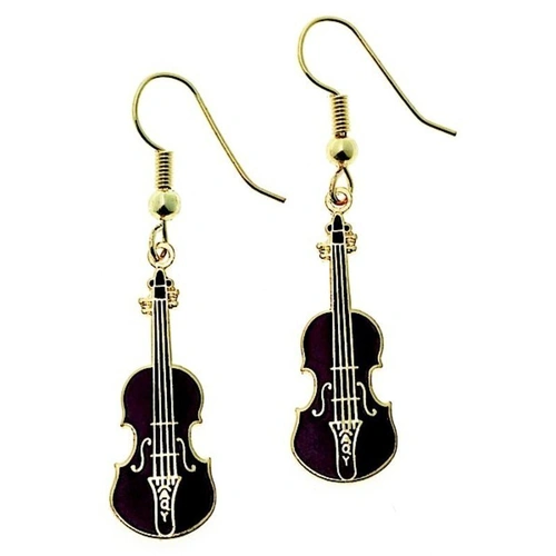 Violin Earrings 2" Long X 7/16" Wide