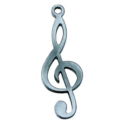 Pewter Treble Clef Keychain