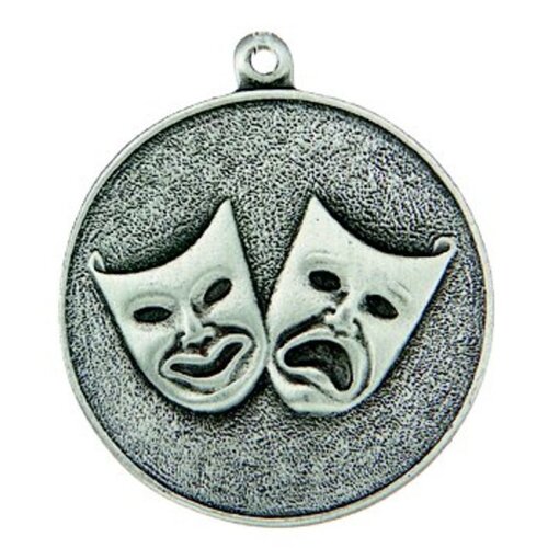 Keychain Pewter Comedy Tragedy