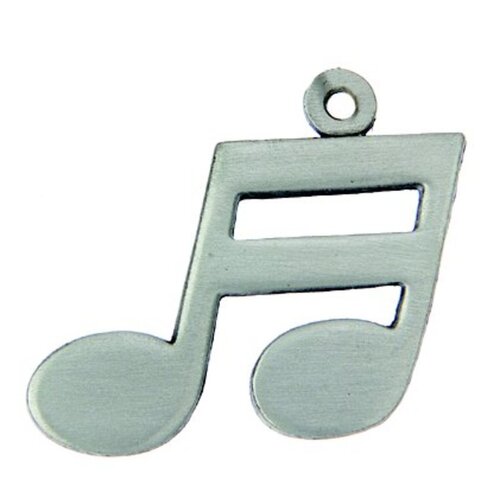 Keychain Pewter 16th Notes