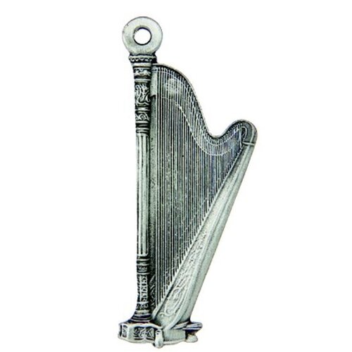 Keychain Pewter Harp