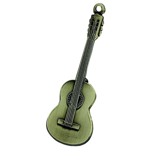 Keychain Classical Guitar Antique Brass