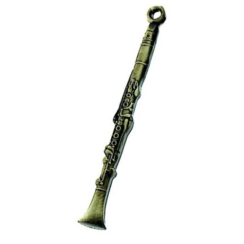Keychain Clarinet Antique Brass