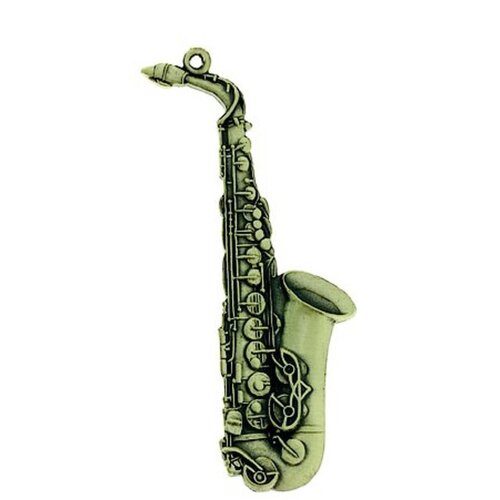 Keychain Alto Sax Antique Brass