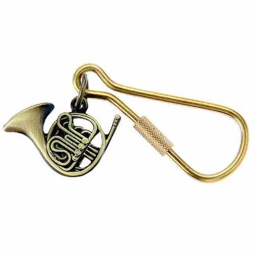 Keychain French Horn Antique Brass (O/P)