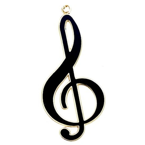 Treble Clef Keychain - Black