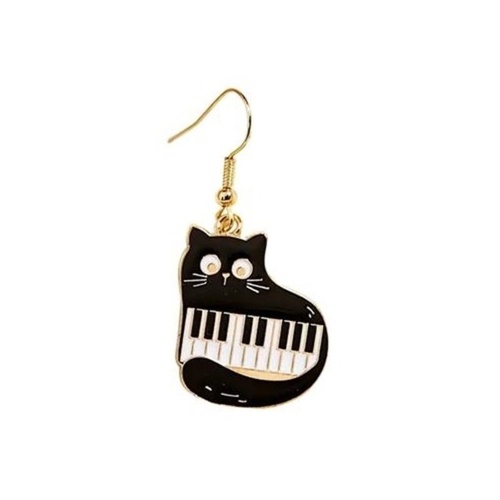 Cat with Keyboard Earrings by AIM Gifts