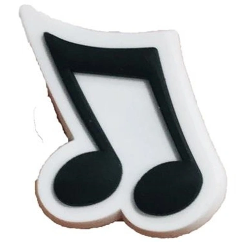Double Quaver Black/White Croc Shoe Charm