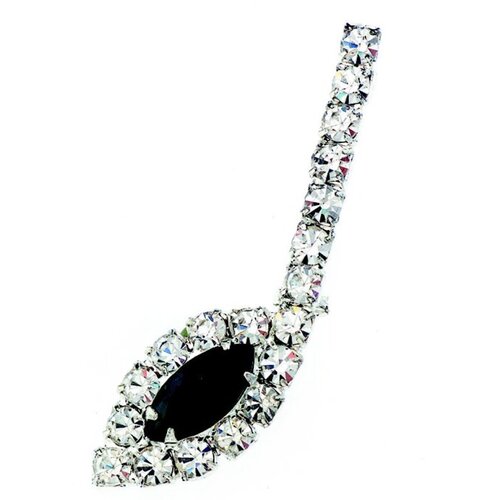 Rhinestone Brooch Quarter Note