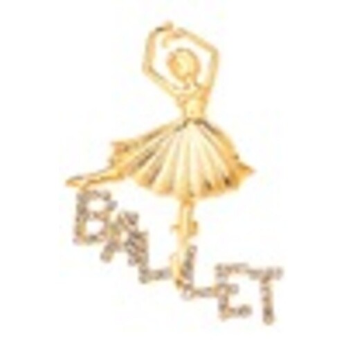 Rhinestone Brooch Dancer W/ Ballet