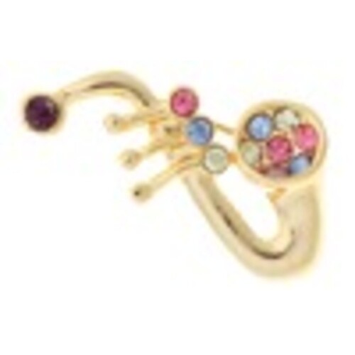 Rhinestone Brooch Saxophone
