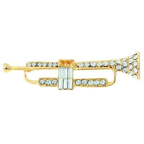 Rhinestone Brooch Large Trumpet