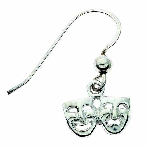 Sterling Silver Earring Comedy Tragedy