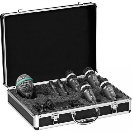 AKG DP-CONCERT 7-Piece Drum Microphone Pack with D112 MKII, Accessories & Carrying Case for Professional Sound Capture