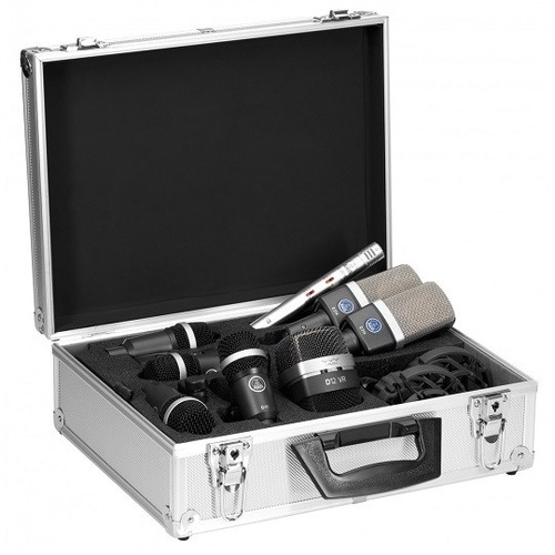 AKG DP-PREM Premium Drum Microphone Set - Studio & Live Use, Hand-Selected Quality, Rugged Carry Case, Professional Miking Solution