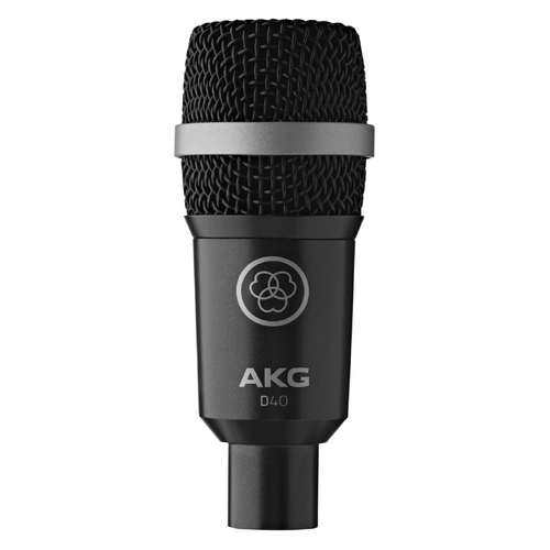 AKG D40 Dynamic Instrument Microphone - Professional All-Metal Design, High Sound Pressure Levels, Varimotion Diaphragm, Sturdy Wire-Mesh Cap