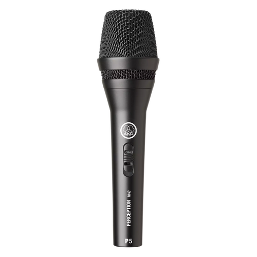 AKG P5S Supercardioid Dynamic Microphone with Switch - High-Performance Vocal Mic for Lead Vocals, Durable Metal Body, Integrated Windscreen