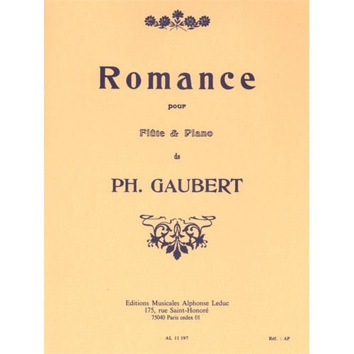 Gaubert - Romance for Flute and Piano, Alphonse Leduc Edition