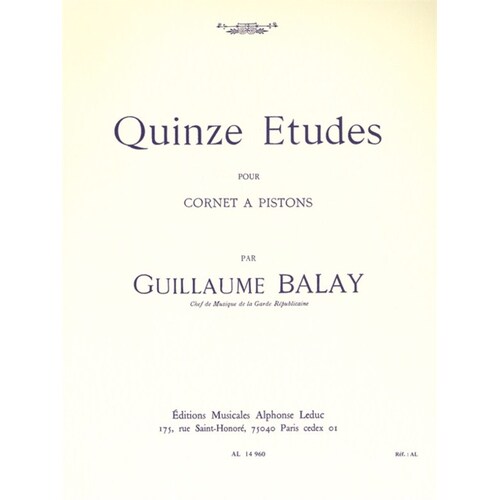 Balay - 15 Etudes Trumpet (Softcover Book)