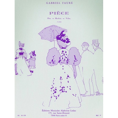 Faure - Piece For Flute Or Violin Or Oboe/Piano (Softcover Book)