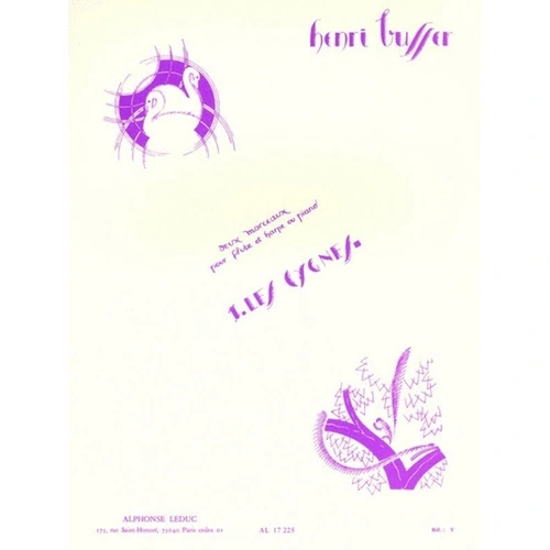 Busser - 2 Pieces for Flute and Harp No. 1 - The Swans