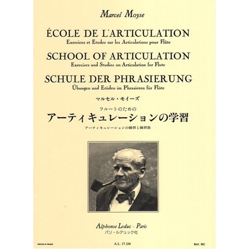 Moyse School of Articulation for Flute by Marcel Moyse, Alphonse Leduc, 16 Pages