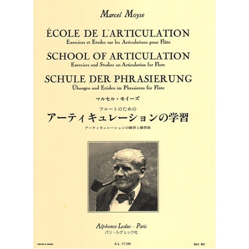 Moyse School of Articulation for Flute - Exercises and Studies, 16 Pages, Alphonse Leduc