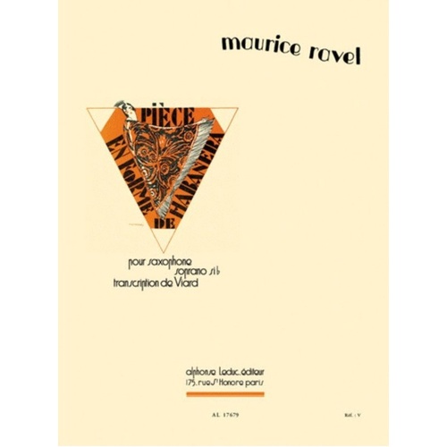 Piece en Forme de Habanera for Soprano or Tenor Sax/Piano by Maurice Ravel, Alphonse Leduc