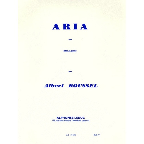 Aria For Flute And Piano (Softcover Book)