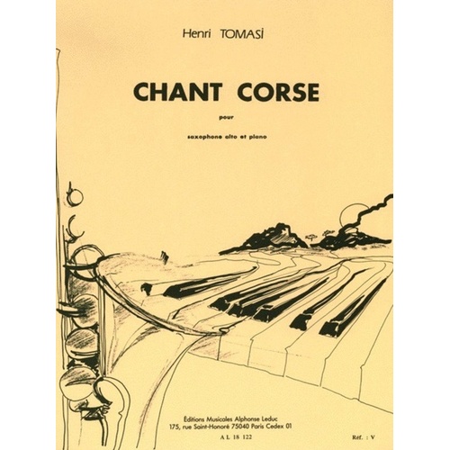 Tomasi - Chant Corse for Alto Saxophone and Piano