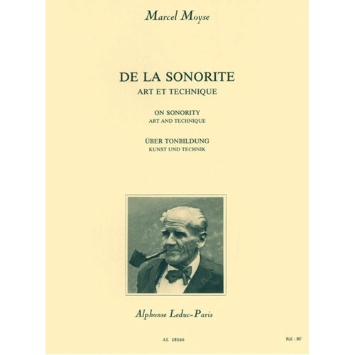 Moyse - De La Sonorite Art and Technique for Flute by Marcel Moyse, 28 Pages, Alphonse Leduc