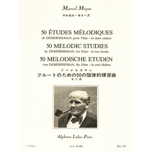 50 Melodic Studies after Demersseman Op. 4 Vol. 1 for Flute by Marcel Moyse