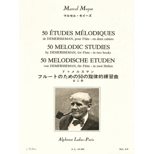 50 Melodic Studies after Demersseman Op. 4 Volume 1 Flute by Marcel Moyse