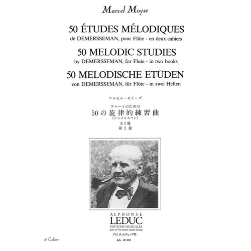 50 Melodic Studies by Demersseman Vol. 2 for Flute by Marcel Moyse