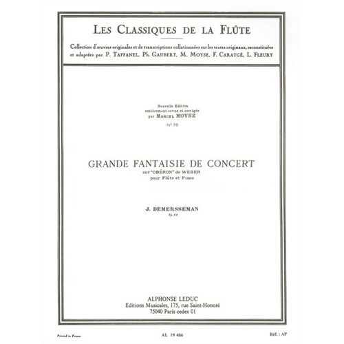 Demersseman - Grande Fantaisie De Concert Op 52 Flute/Piano