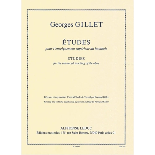 Gillet - Studies for the Advanced Teaching of the Oboe by Alphonse Leduc