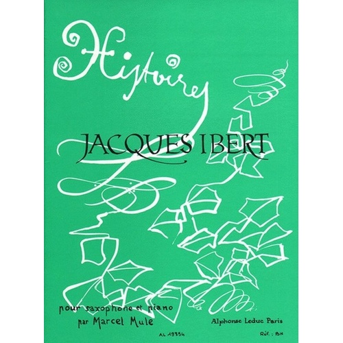 Ibert Histories 8 Extract for Alto Saxophone and Piano