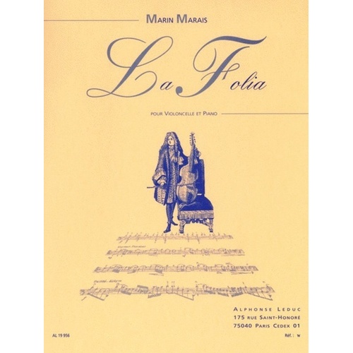 Marin La Folia Bazelaire Cello Sheet Music for Cello and Piano