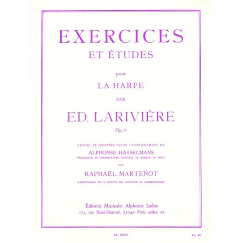 Exercises And Studies Op 9 Harp (Softcover Book)