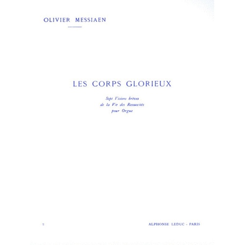 Messiaen - Les Corps Glorieux Vol 2 For Organ (Softcover Book)