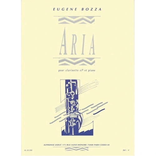 Bozza - Aria for Clarinet and Piano by Eugene Bozza