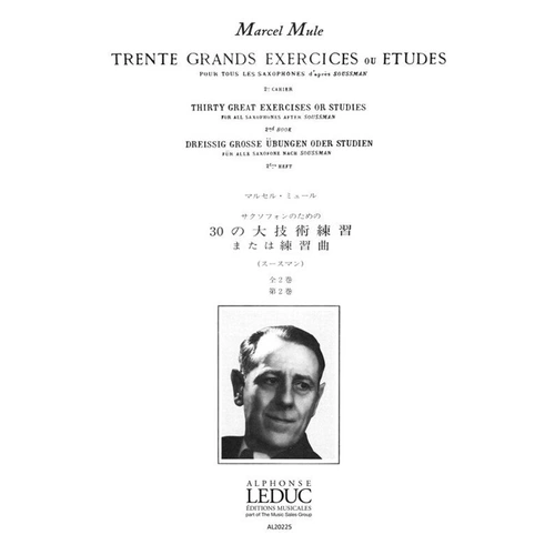 30 Grand Exercises Ou Etudes Vol 2 for Saxophone Solo by Marcel Mule