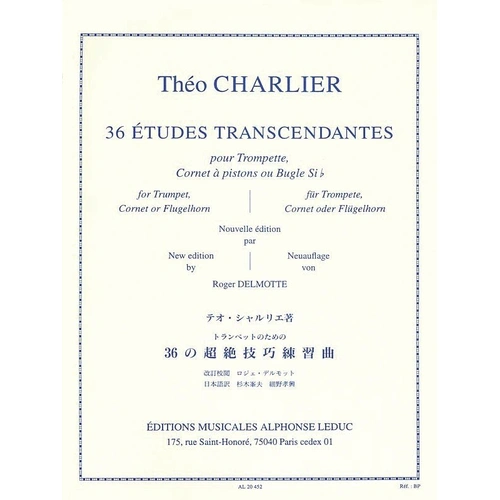 Charlier 36 Transcendental Etudes for Trumpet by Theo Charlier, Alphonse Leduc