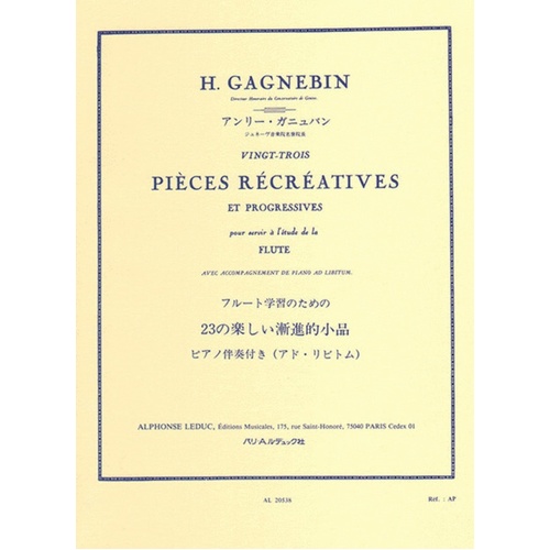 23 Pieces Recreatives Et Progressives For Flute (Softcover Book)