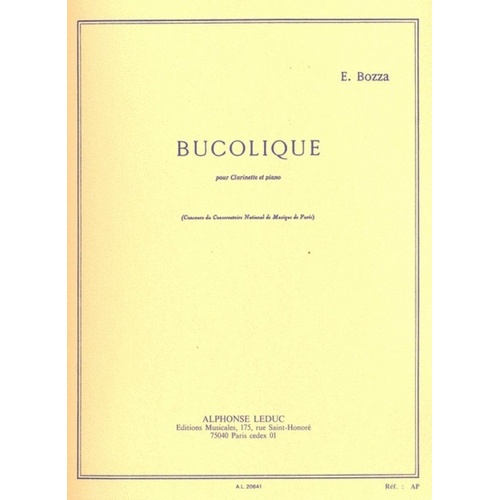 Bozza - Bucolique for Clarinet and Piano