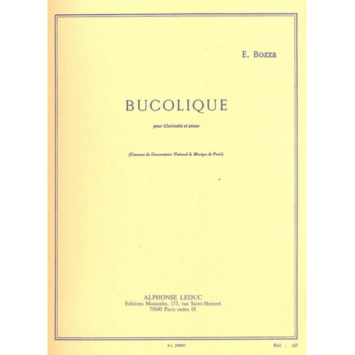 Bucolique Clarinet And Piano (Softcover Book)