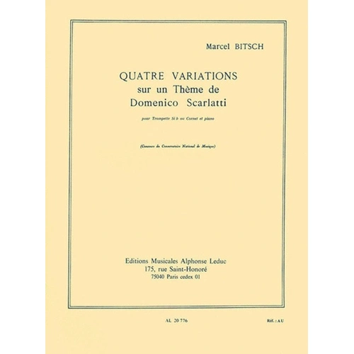 Bitsch: Four Variations on a Theme by Domenico Scarlatti for Trumpet