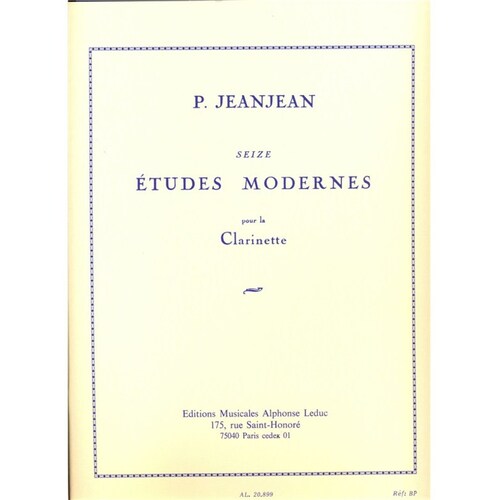 16 Modern Etudes For Clarinet (Softcover Book)